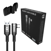Oculus Link VortexVR-kabel 5m + fästelement | USB-A | för Oculus Quest 2 (eller Quest 1) | SteamVR | SideQuest - VortexVR.se
